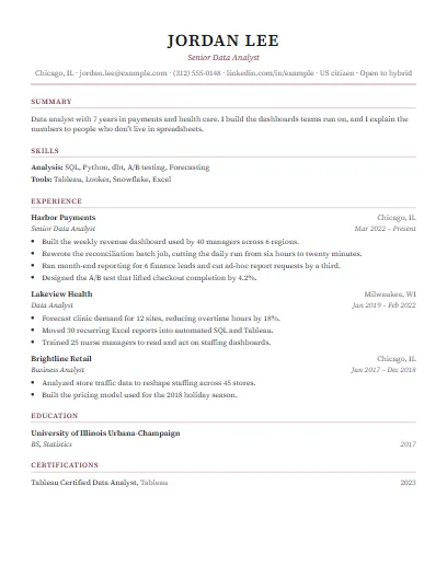 Classic template in Burgundy