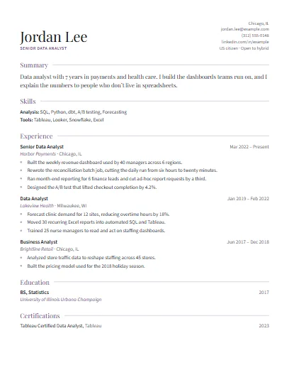 Elegant template in Plum