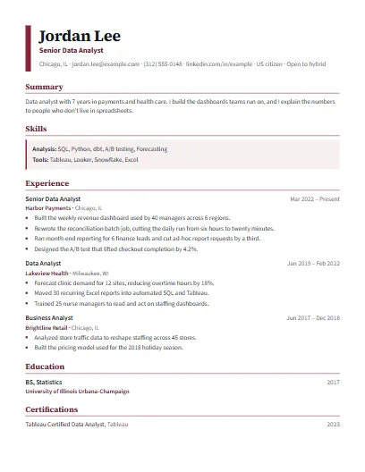 Professional template in Burgundy